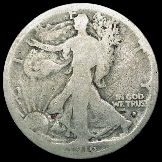 1916-D Walking Liberty Half Dollar NICELY CIRCULAT