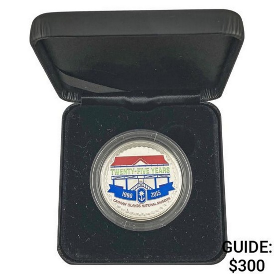 2015 Cayman Islands Museum 25 Years Sterling Silver Medal