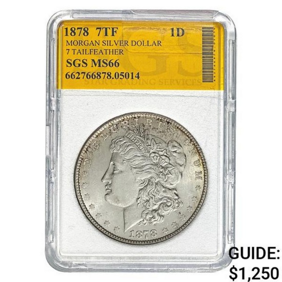 1878 Morgan Silver Dollar SGS MS66