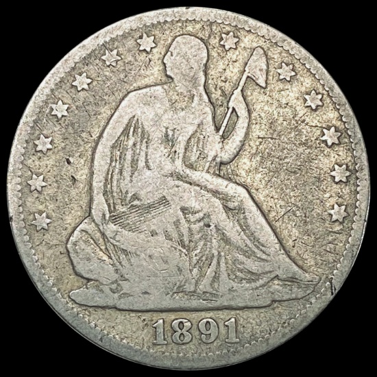 1891 Seated Liberty Half Dollar NICELY CIRCULATED