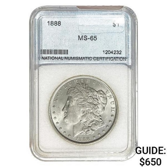 1888 Morgan Silver Dollar NNC MS-65