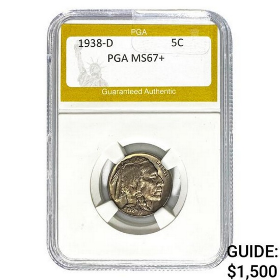 1938-D Buffalo Nickel PGA MS67+