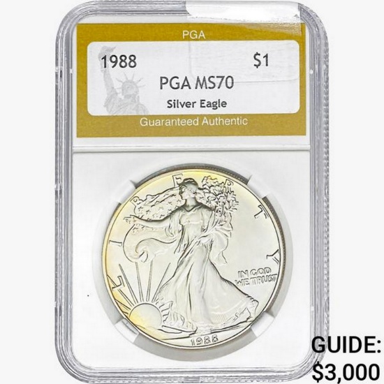 1988 American Silver Eagle PGA MS70