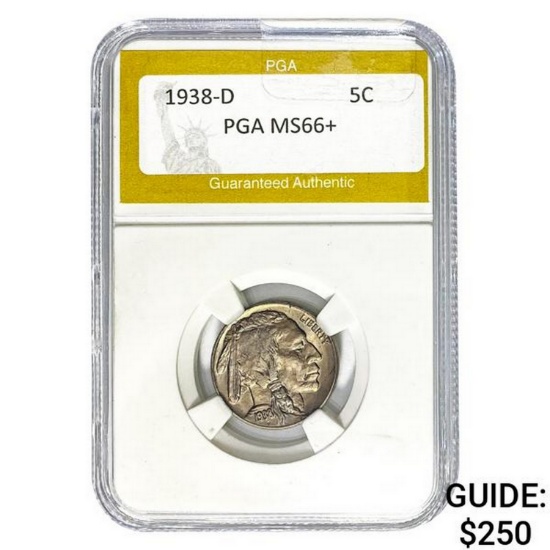 1938-D Buffalo Nickel PGA MS66+