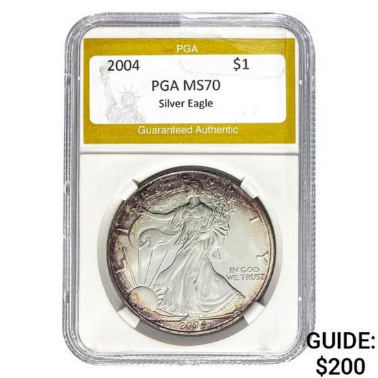 2004 $1 Silver Eagle PGA MS70