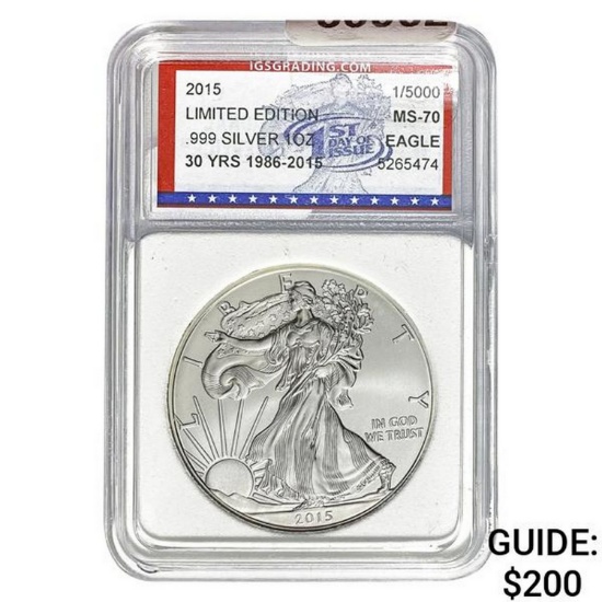 2015 Silver Eagle IGS MS-70