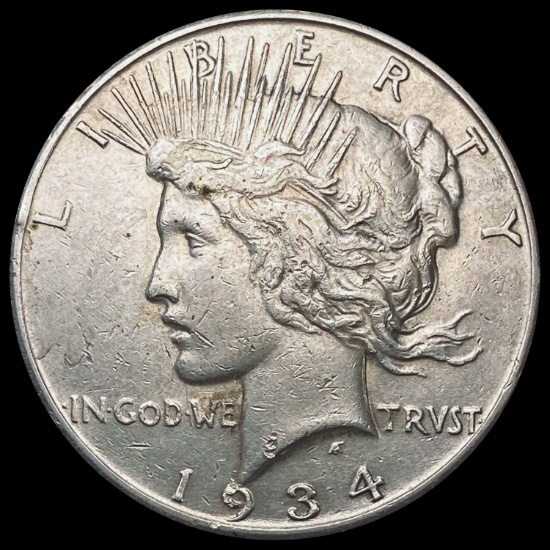 1934-S Silver Peace Dollar CLOSELY UNCIRCULATED
