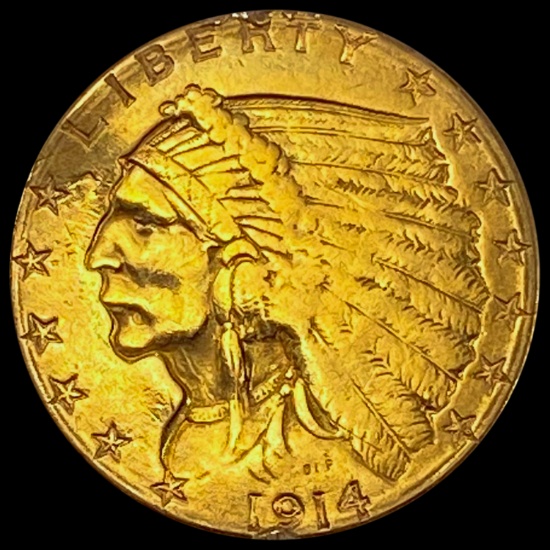 1914 $2.50 Gold Quarter Eagle NICELY CIRCULATED
