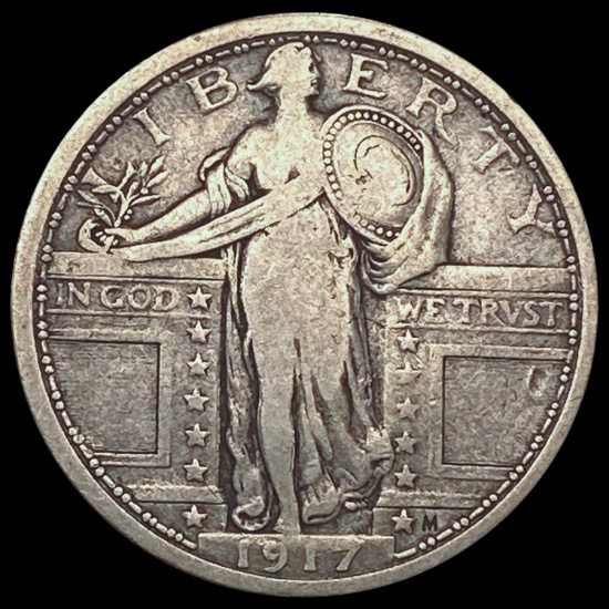 1917 TYPE 1 Standing Liberty Quarter NICELY CIRCULATED