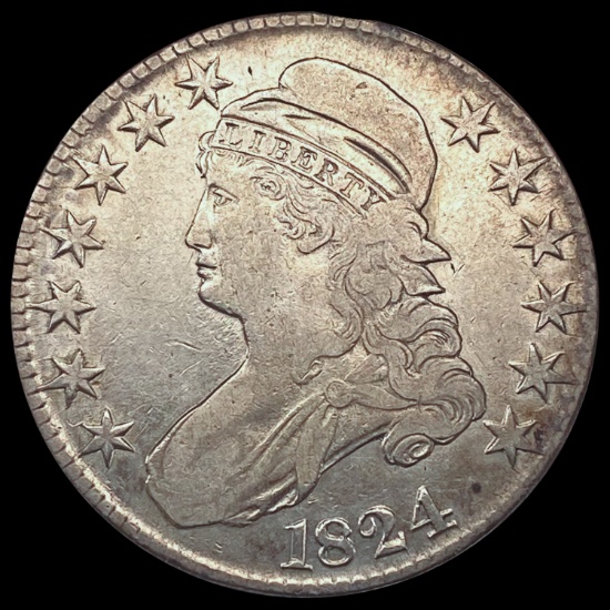 1824 Capped Bust Half Dollar LIGHTLY CIRCULATED