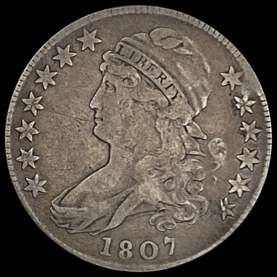 1807 Capped Bust Half Dollar LIGHTLY CIRCULATED