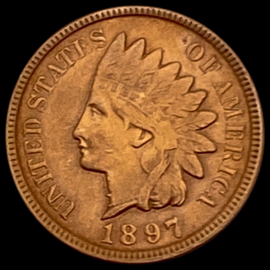 1897 1 in Neck RED Indian Head Cent UNC