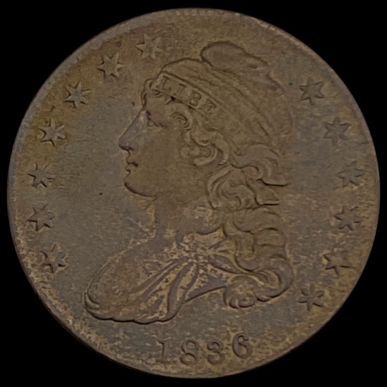 1836 Capped Bust Half Dollar LIGHTLY CIRCULATED