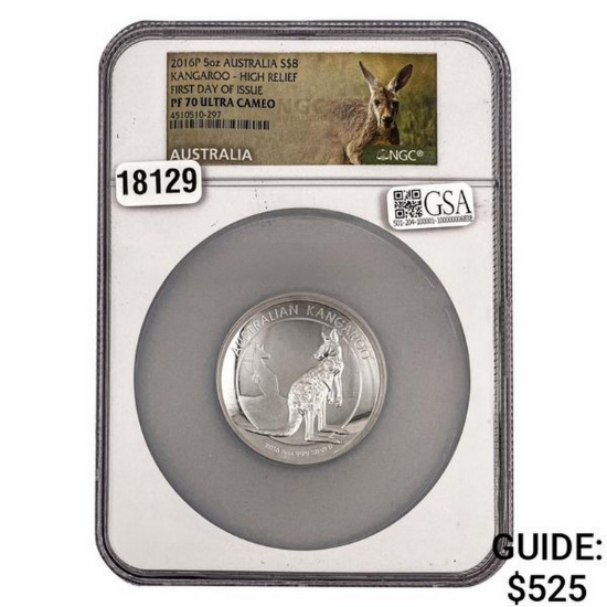 2016-P $8 Austra. Silver 5 oz NGC PF70 ULTRA CAMEO
