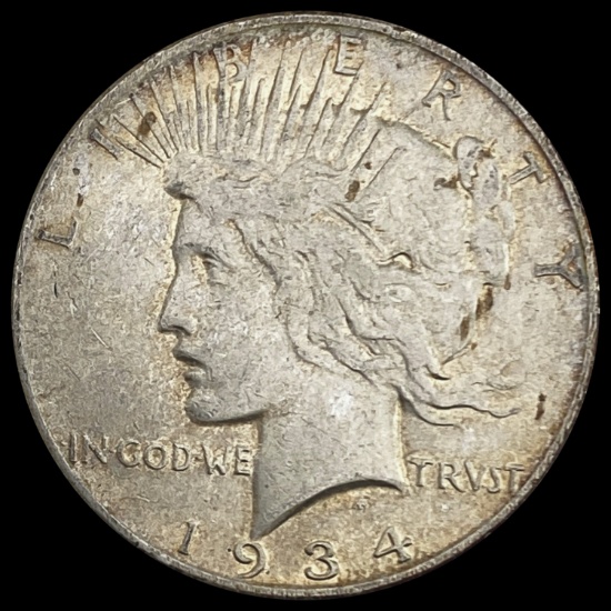 1934-S Silver Peace Dollar NEARLY UNCIRCULATED