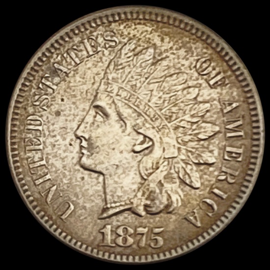 1875 Indian Head Cent CHOICE AU