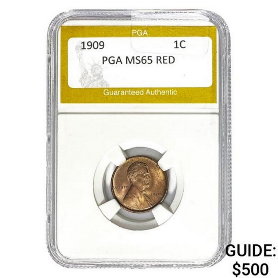 1909 VDB 1C PGA MS65 RED
