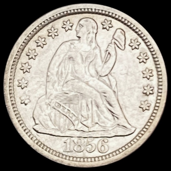 1856 LARGE DATE Seated Liberty Dime UNCIRCULATED