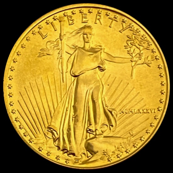1986 Gold $25 1/2 OZ SUPERB GEM BU