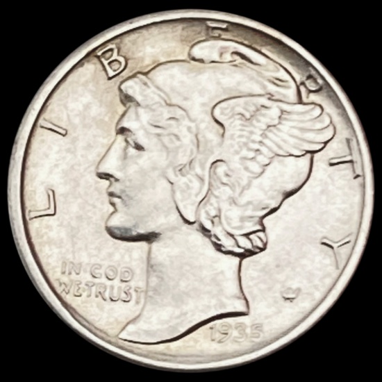 1935-D Mercury Dime CLOSELY UNCIRCULATED