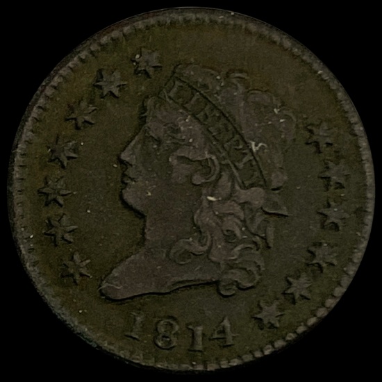 1814 Classic Head Large Cent NEARLY UNCIRCULATED