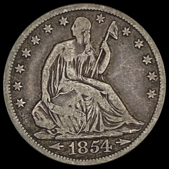 1854-O W/A Seated Liberty Half Dollar LIGHTLY CIRCULATED