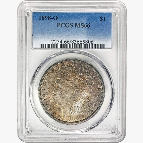 1898-O Morgan Silver Dollar PCGS MS66