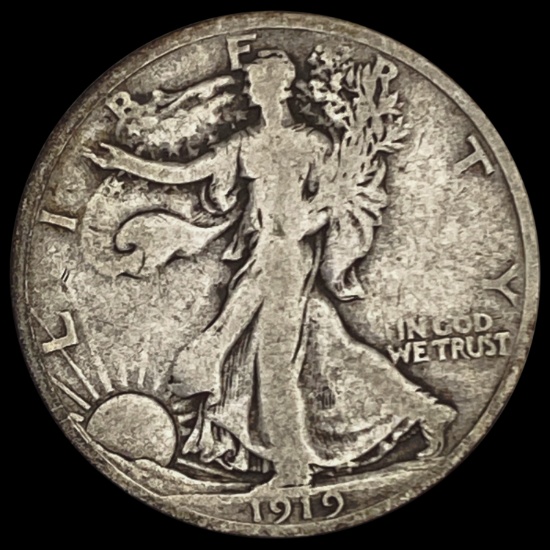 1919-D Walking Liberty Half Dollar NICELY CIRCULATED