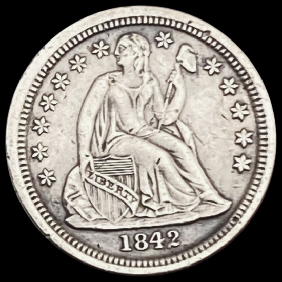 1842-O Seated Liberty Dime CLOSELY UNCIRCULATED