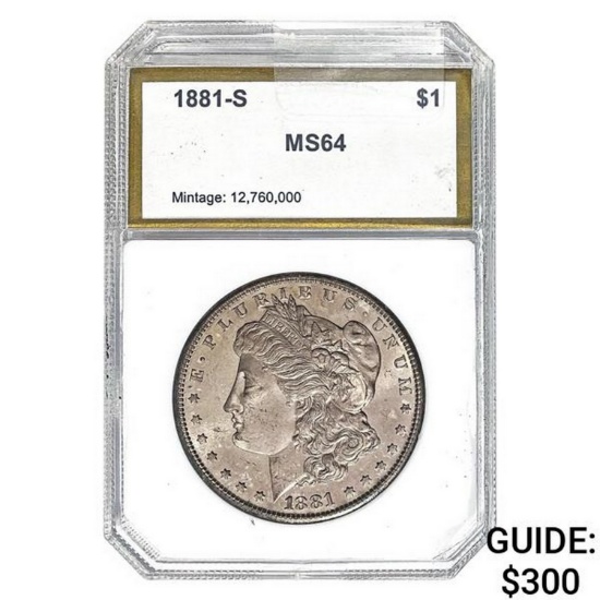 1881-S Morgan Dollar GSA MS64