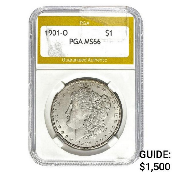 1901-O Morgan Silver Dollar PGA MS66