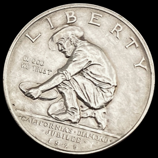 1925-S California Diamond Jubilee Half Dollar CHOICE AU