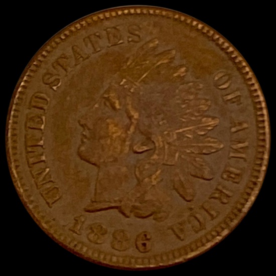 1886 Indian Head One Cent CHOICE AU