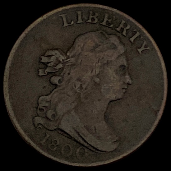 1800 Draped Bust Half Cent LIGHTLY CIRCULATED