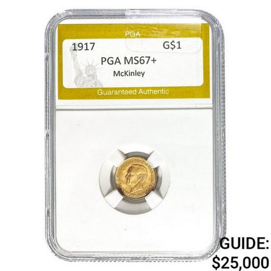 1917 McKinley Gold Dollar PGA MS67+