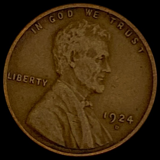 1924-D Lincoln Wheat Cent NEARLY UNCIRCULATED