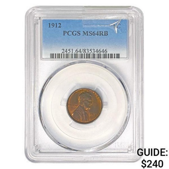 1912 Wheat Cent PCGS MS64 RB