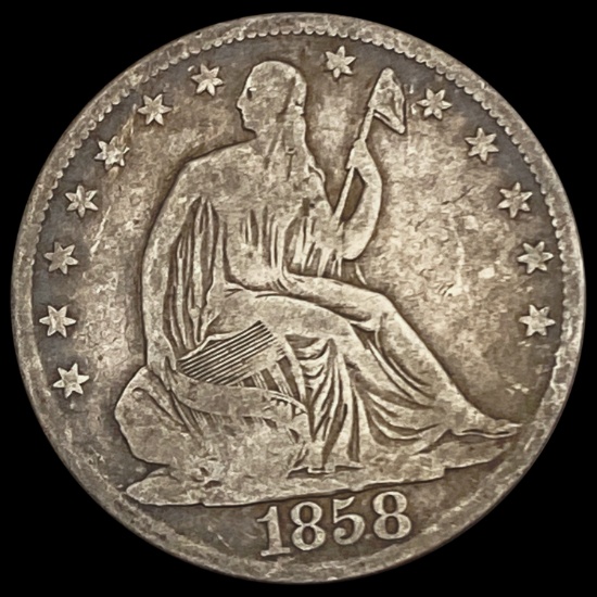 1858-O Liberty Seated Half Dollar NICELY CIRCULATED