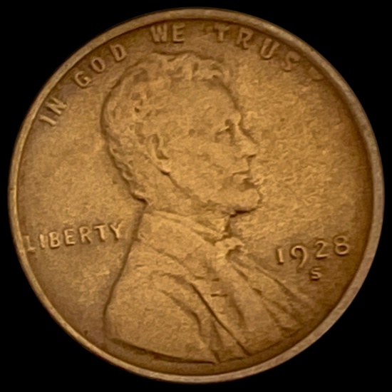 1928-S Lincoln Wheat Cent CLOSELY UNCIRCULATED