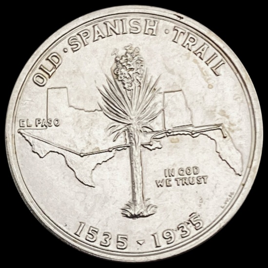 1935 Old Spanish Trail Half Dollar GEM BU