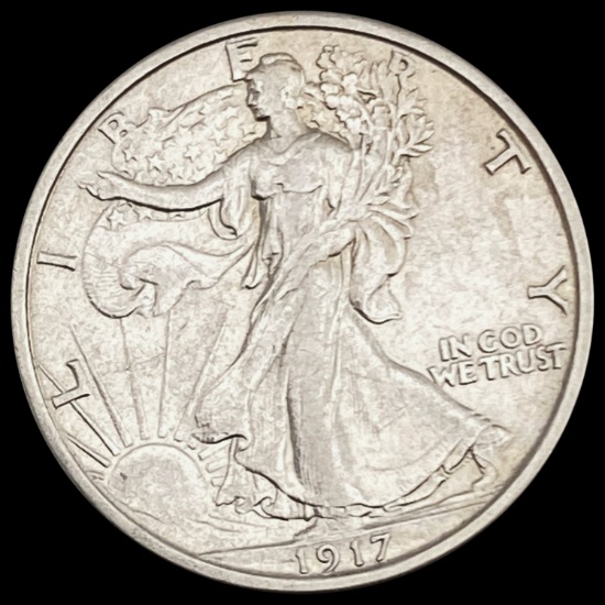 1917-S Rev Walking Liberty Half Dollar - Silver CLOSELY UNCIRCULATED