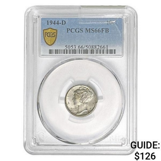 1944-D Mercury Silver Dime PCGS MS66 FB