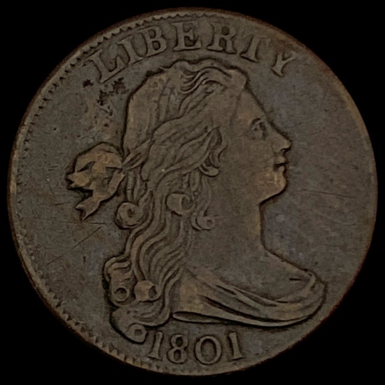 1801 Draped Bust Large Cent CLOSELY UNCIRCULATED
