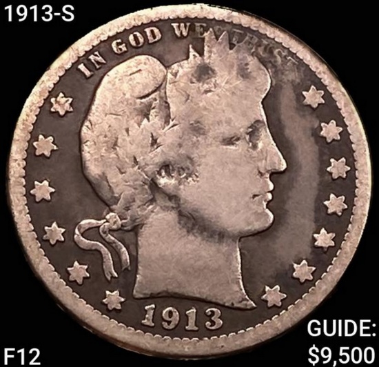 1913-S Barber Quarter