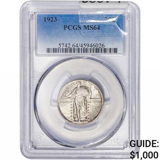 1923 Standing Liberty Quarter PCGS MS64