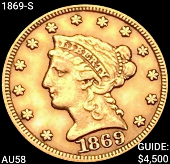 1869-S $2.50 Gold Quarter Eagle