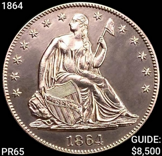 1864 Seated Liberty Half Dollar