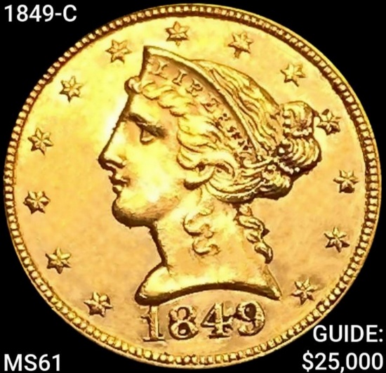 1849-C $5 Gold Half Eagle