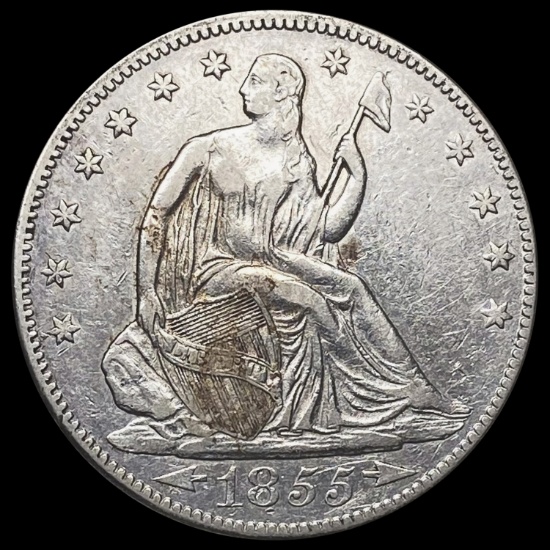 1855 Seated Liberty Half Dollar CLOSELY UNCIRCULATED