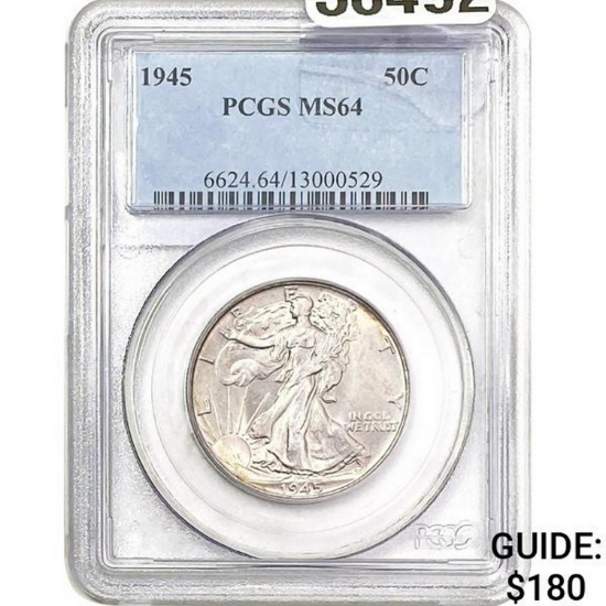 1945 50C PCGS MS64